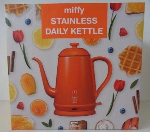 Hervidor eléctrico BRUNO BOE072-BRR Miffy acero inoxidable 1,0 L naranja caja nueva Japón Foto 2 de 4