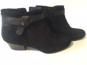 ladies black suede ankle boots