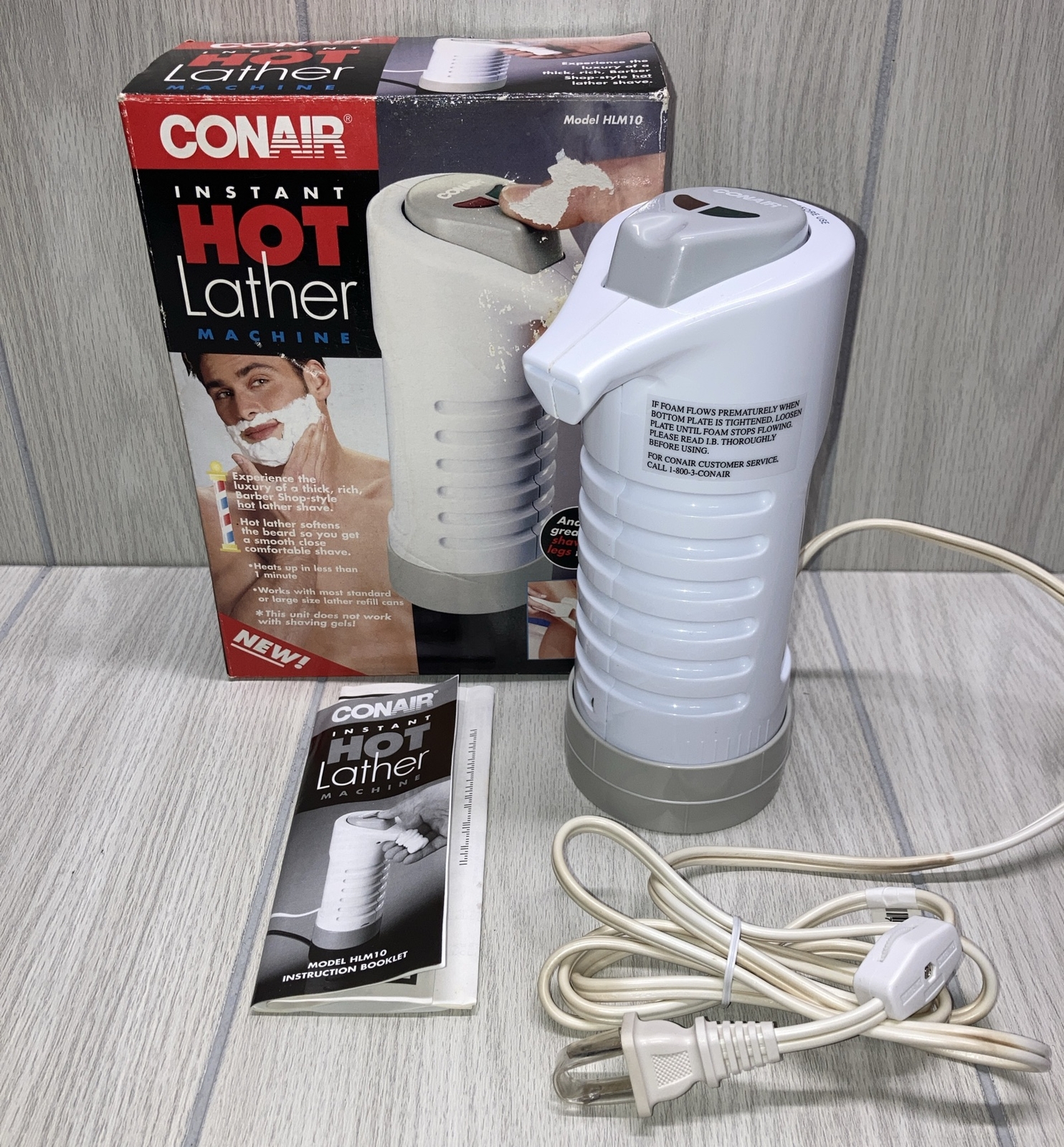 Conair Instant Hot Lather Machine/ Color White, Model HLM10. New In