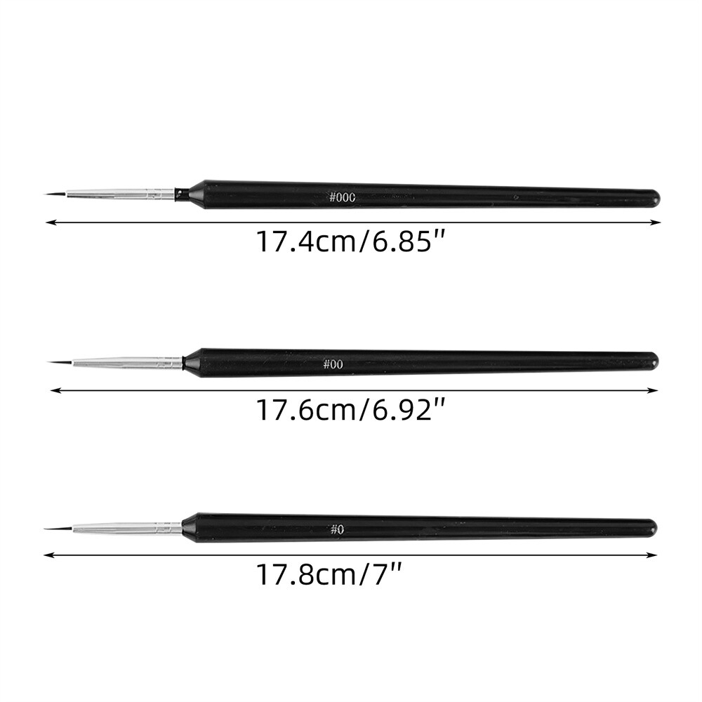 3PCS Nail Art Brushes Design Set Dotting Painting Drawing Polish Pen
