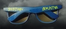 1) Pair Sk8-Classic Retro Streetwear Sunglasses Blue Beach
