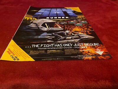 GAME13 ADVERT 11X8 SKYRUNNER : COMMODORE 64. SPECTRUM 48K. Atari 400