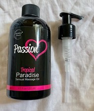 NEW Brookethorne Naturals Passion Sensual Massage Oil 8 Oz USA, Sealed, Pump 