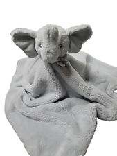 Costco Little Miracles Gray Elephant Baby Lovey Security Blanket Neck Bow Large