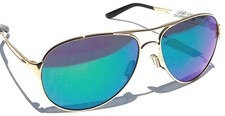 NEW Oakley CAVEAT Gold Aviator w POLARIZED Galaxy Jade Womens Sunglass 4054