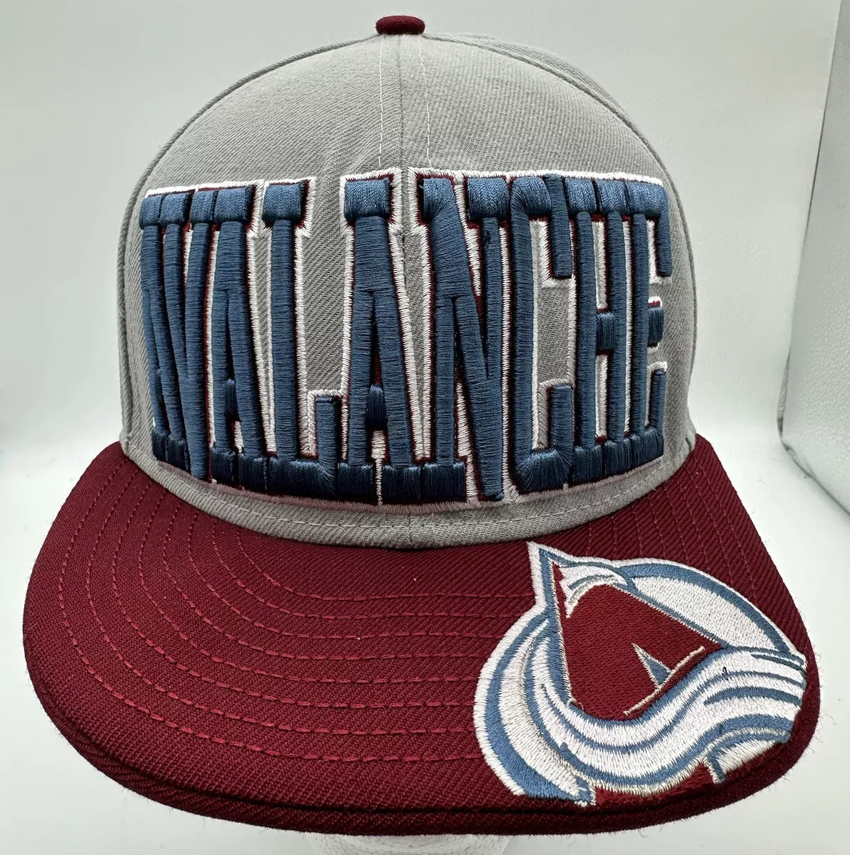 Men's Colorado Avalanche Mitchell & Ness Burgundy Vintage Fitted Hat