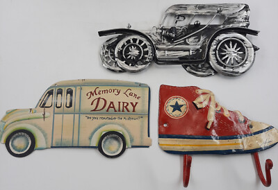 Memory Lane Delivery MilkTruck, Sneaker Key Hanger, Car, Steel Signs Vintage