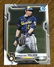 2021 Bowman Chrome Baseball Christian Yelich Base Chrome