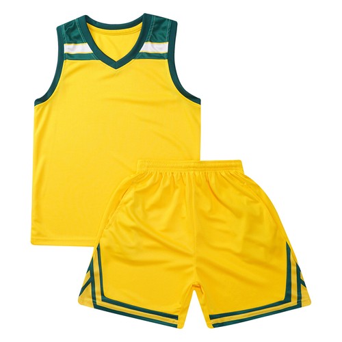 Kids Boys Outfit Competition Uniform Summer Suit Sleeveless Running Shorts Set - Picture 64 of 69