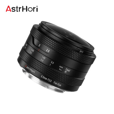 AstrHori 6.5mm F2.0 APS-C Manual Focus Wide Angle Fish-Eye Lens for Sony E Mount