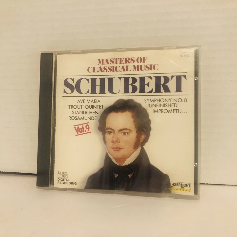 Masters Of Classical Music Vol.9 Franz Schubert Music CD 1988 Good Condition Foto 4 de 4