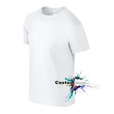 Gildan T-SHIRT White Basic tee top S M L XL XXL 3XL 4XL 5XL Men's Heavy Cotton
