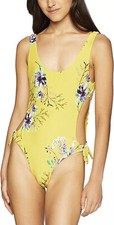 NWT Rip Curl Sweet Nothing Mustard Floral One Piece Swimsuit Women  s Size XS