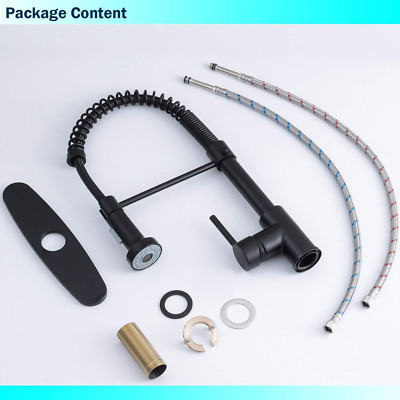 Kitchen Faucets with Pull down Sprayer Matte Black - Dual Mode Setting Single...