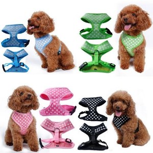 Polka-Dot-Vest-Control-Harness-Soft-walk-Collar-Safety-Strap-For-Pet-Dog-Cat