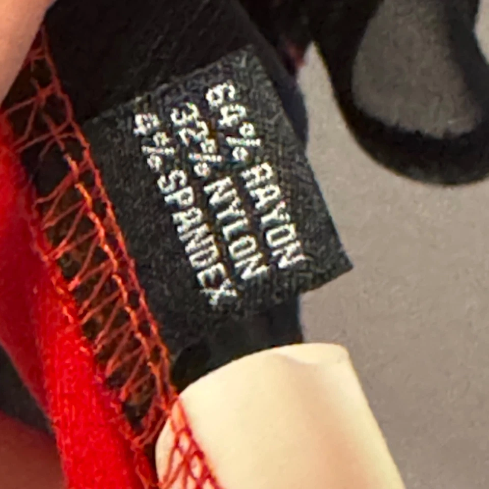 Top túnica Lynn Ritchie plateado talla S rojo/negro alto-bajo con detalles de dobladillo transparente Foto 4 de 4