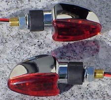 Chromered Rear Arrow Turn Signals For Honda Kawasaki Suzuki Yamaha