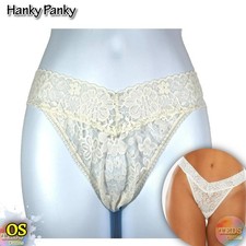 NWT 1-Pack Hanky Panky Women's One Size Daily Lace Original Rise Thong 771101
