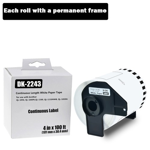 DK-2243 LABEL 4 in x 100 ft (102mm x 30.48m) Compatible with Brother QL-1050N - Picture 17 of 23