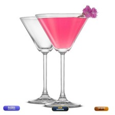 JoyJolt Olivia Crystal Martini Glasses Set of 2, 9.2 oz Tall