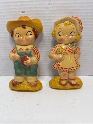 #ad 1950s Campbell Soup Kids Wall Hangers 2 Plaques Grace Drayton Please Read $25.00