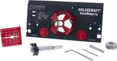Schablone für Milescraft-Einbau-Scharniere mit 35-mm-Bohrer, 7 Teile