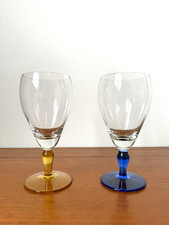 Set of 2 Vintage Harlequin Glasses for Sherry or Port 11.5cm 