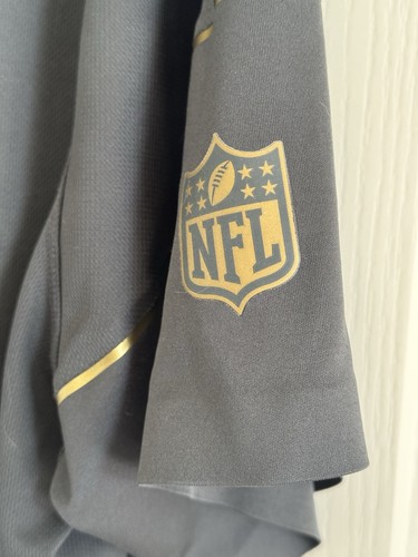 Gray Nike Dri-Fit Denver Broncos Super Bowl 50 Polo Shirt XXL *SLEEVES DAMAGE* - Picture 12 of 15