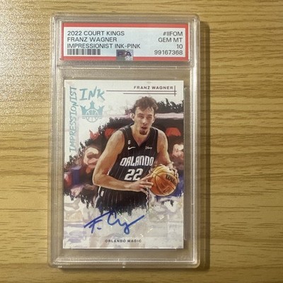 2022-23 Panini Court Kings Impressionist Ink Franz Wagner Pink /8 (AU) PSA 10