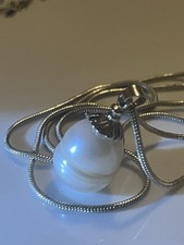 VTG Sterling Silver 925 Baroque TAHITI Freshwater Pearl Pendant & Necklace 5g