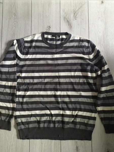 Men Pierre Cardin Sweater Grey Cotton 40 / L