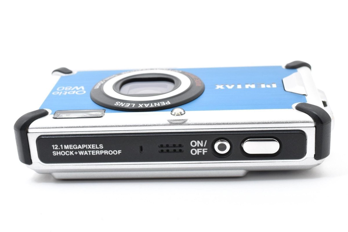 PENTAX Optio W80 Blue Compact Digital Camera Tested Working Seller