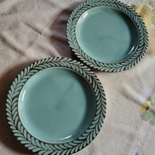 Mino ware 2 round plates Stylish plates Hospitality tableware Made in Japan