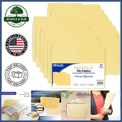 Durable Manila File Folders with 1/3-Cut Tabs for Easy Document Organization