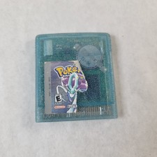 Pokemon Crystal Version Game Boy Color Not Working For Repair Torn Artwork