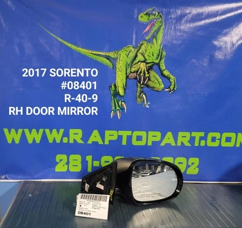 2017 kia sorento door mirror right power (turn signal) manual folding gray/im