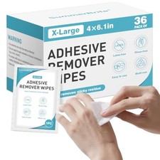 Summerbrite Adhesive Remover Wipes XL – No-Sting & Gentle for Skin, Ostomy & Dre