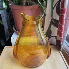 Blenko Glass Gold 535 Pouch Vase  Winslow Anderson Design