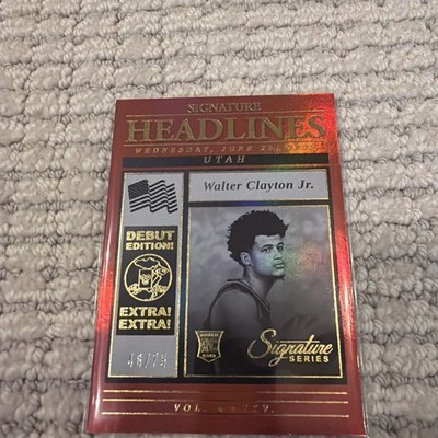 2026 Panini Signature Series Headlines Debut Walter Clayton Jr. Rookie /75 #18