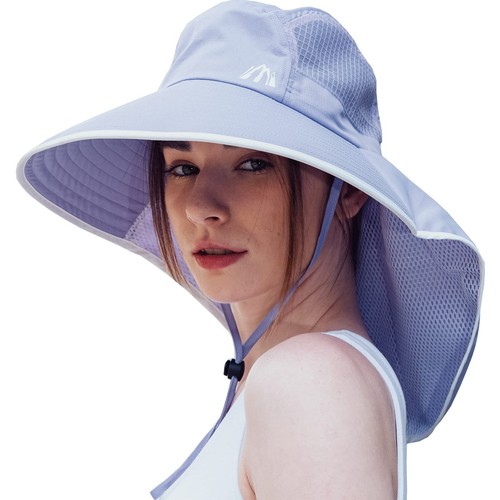 Womens Wide Brim UV Sun Protection Hats Foldable Waterproof Fish Hat Women wi...