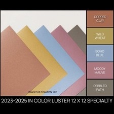 Stampin Up 12x12 LUSTER SPECIALTY PAPER In Color 2023 - 2025 DSP