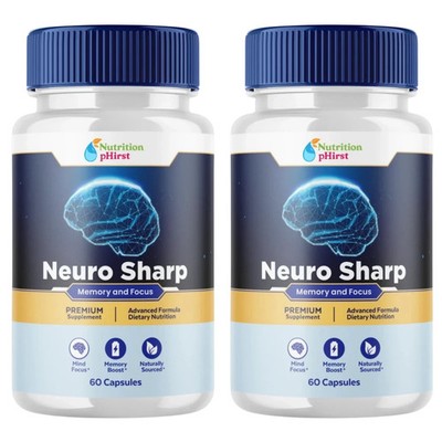 (2 Pack) Neuro Sharp Supplement Capsules   NeuroSharp All Natural Memory Focus