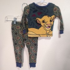 Vintage Lion King Simba 90s Pajama Set AOP Disney Store 2T/3T Pajamas 2pc Set