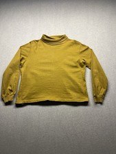 1960s, 70s Boys Gold Knit Turtleneck L Sleeve