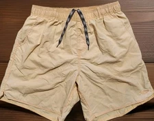 Aftco Swim Trunks Size Medium Peach Mesh Lined Fishing Drawstring 