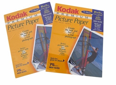 KODAK X2 Premium Photo Paper High Gloss 8.5''x11'' 75  Count - Inkjet Printers NEW