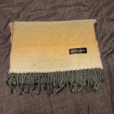 Guy Laroche Paris Gray Ombre Knit Rectangle Scarf Fringe 66 By 12in
