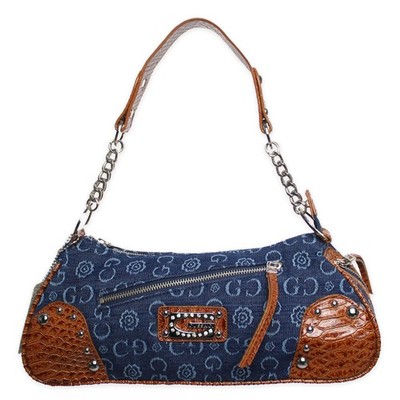 Gussaci Handtasche Bag Y2K Vintage Denim Shoulder Trend Lederoptik Guess Style