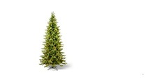 6.5ft Balsam Spruce Slim Artificial Christmas Tree with Pre Lit Warm White LE...