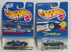 Hot Wheels Vintage Dodge Viper RT/10 #210 and Dodge Viper RT/10 #1006 Set of 2